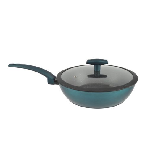 RCK Sea Line tapadásmentes alumínium Wok üvegfedővel 28cm indukciós 15811