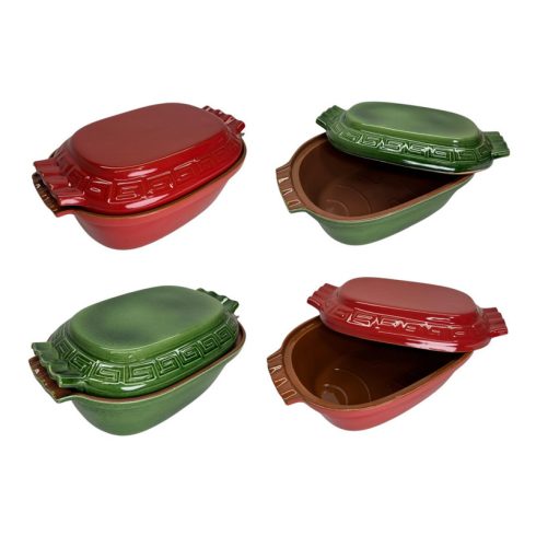 Terracotta agyag római tál mázas 6 literes, 2 színben 17901