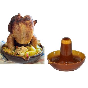 RCK Agyag Csirkesütő állvány mázas 23*26cm 17902