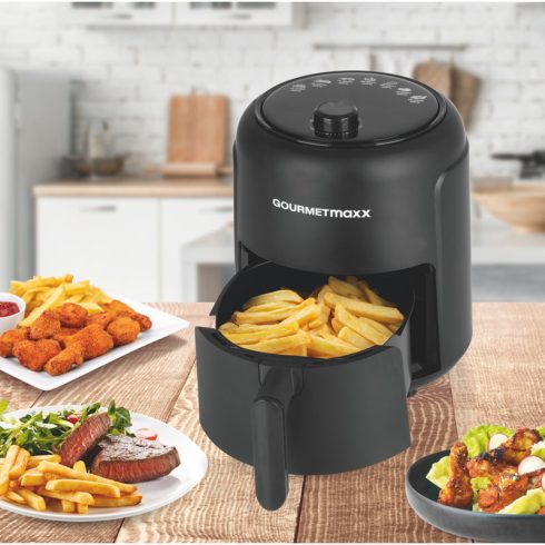 GOURMETMAXX Forrólevegős fritőz/ Airfryer digitális 2,3L  1000W DS12251