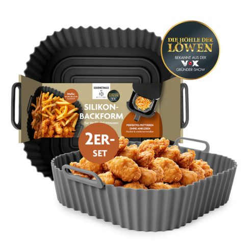 KitchBo AirFryer / Forrólevegős fritőz sütőbetét szilikon 20*20 cm 2 db-os DS18892