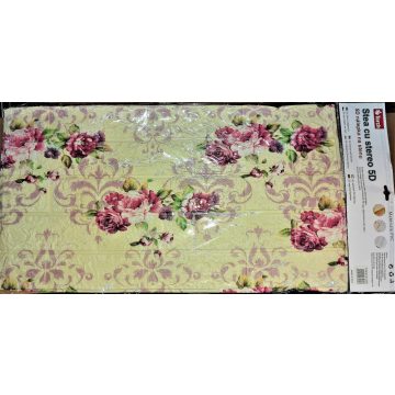   10 Darab Öntapadós 3d Tégla Hatású Dekor Falmatrica Tapéta Szobába Rózsa Virág Mintás Színben 70x70x0,6 Cm