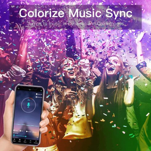 RGB LED Dekorációs Szalagfény alkalmazásvezérléssel - 5M