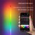Intelligens LED lámpa filmekhez, játékokhoz, RGB, környezeti világítás, hangszinkronizálás, Bluetooth, távirányító és dedikált alkalmazás, USB csatlakozás, 103 cm