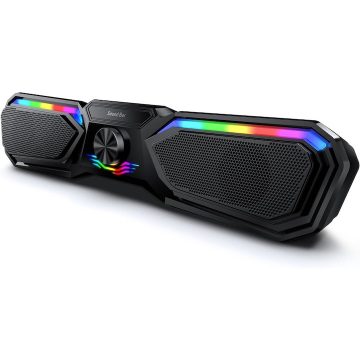   Új Sláger Gamer Soundbar, vezeték nélküli, RGB, System Hangszóró 2.0, Bluetooth Hangfal 5.0, fekete