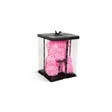   RÓZSAMACI (RÓZSASZÍN, 40 CM) Valentin Napra Tökéletes Ajándék Rózsa Maci Rózsamedve