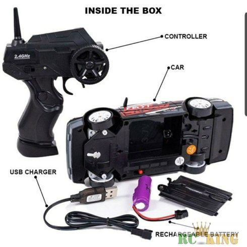 Drift II Returns Champion Rally Car 1:24 RC 2.4G Nagy sebességű Távirányítású Versenyautó 15kmh