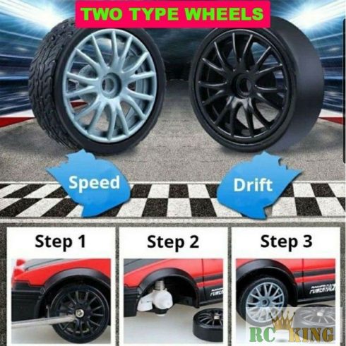 Drift II Returns Champion Rally Car 1:24 RC 2.4G Nagy sebességű Távirányítású Versenyautó 15kmh