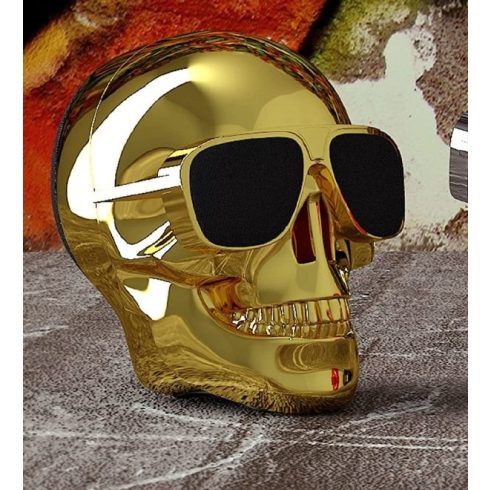 Skull16 Cm Koponya Formájú Bluetooth Hangszóró Kiváló Hangzással  8W