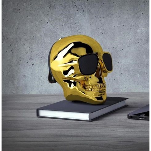 Skull16 Cm Koponya Formájú Bluetooth Hangszóró Kiváló Hangzással  8W