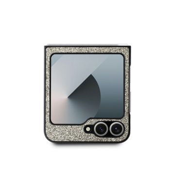   Guess PC/TPU Glitter Flakes Metal Logo Samsung Galaxy Z Flip6 hátlap tok, arany