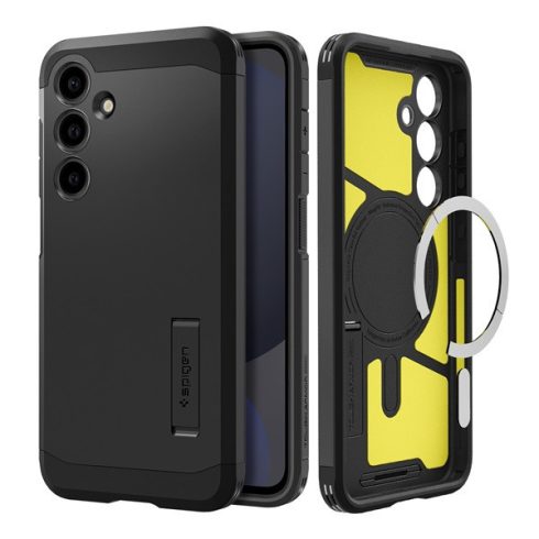 Spigen Tough Armor MagFit Samsung Galaxy S24 FE MagSafe tok, Black, fekete