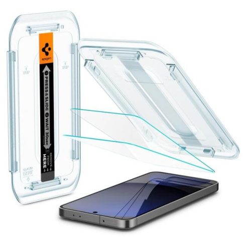Spigen "Glas.tR EZ Fit" Samsung Galaxy S24 FE tempered kijelzővédő fólia felhelyező kerettel (2db)