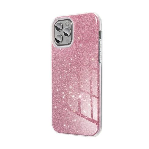 Samsung Galaxy S25 csillámos hátlap tok, rózsaszín