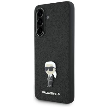   Karl Lagerfeld Fixed Glitter Ikonik Metal Pin Samsung Galaxy A36 hátlap tok, fekete