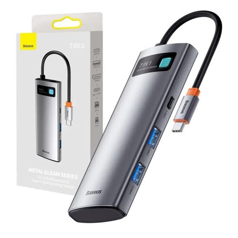 Baseus 7 az 1-ben hub USB-C - 2x USB-A 3.0 + HDMI + USB-C, PD