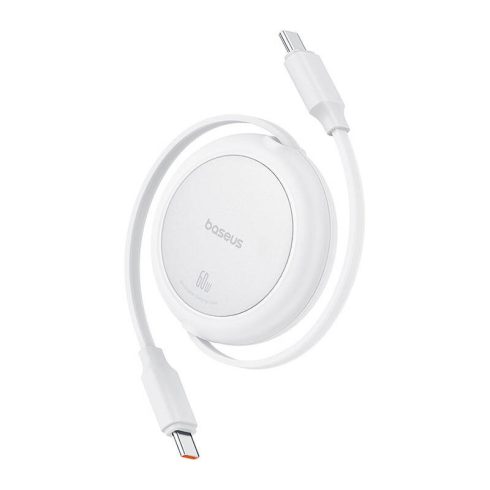 Baseus Free2Pull Mini USB-C to USB-C USB kábel, 60W, 1m, fehér