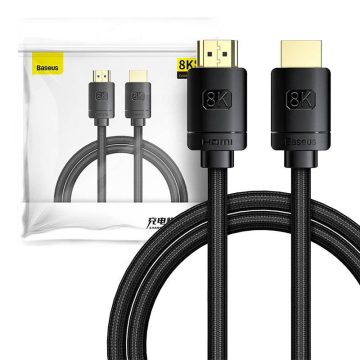   Baseus High Definition Series HDMI 2.1 kábel, 8K 60Hz, 3D, HDR, 48Gbps, 3m, fekete