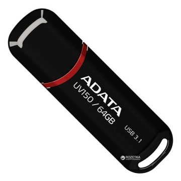 Adata UV150 DashDrive 64GB USB 3.1 pendrive, fekete