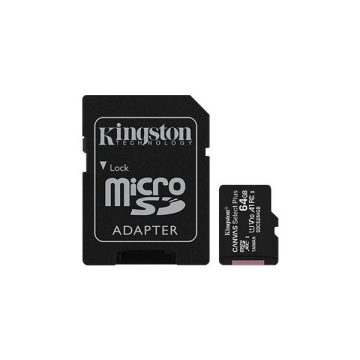   Kingston Canvas Select Plus microSDXC 64GB (Class 10), UHS-I memóriakártya adapterrel (SDCS2/64GB)