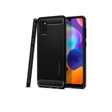   Spigen Rugged Armor Samsung Galaxy A31 tok, Matte Black, fekete