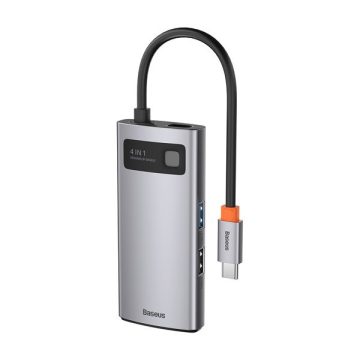   Baseus Metal Gleam USB-C Hub, 4-in-1 USB-C, USB2.0, USB3.0, HDMI