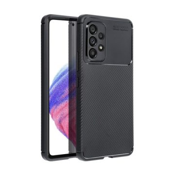   Forcell Carbon Premium Samsung Galaxy A03S karbon mintás szilikon tok, fekete