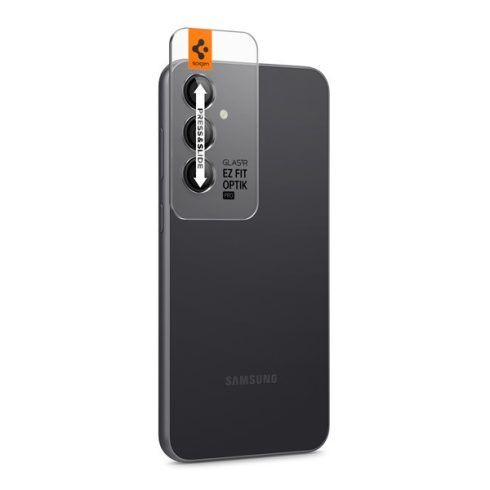 Spigen "Glas.tR SLIM EZ Fit Optik Pro" Samsung Galaxy S23 FE Tempered kameravédő fólia felhelyező kerettel, fekete (2db)