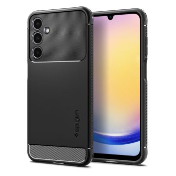   Spigen Rugged Armor Samsung Galaxy A25 tok, Matte Black, fekete