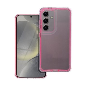   Matrix Samsung Galaxy S24 Ultra hátlap tok kameravédő peremmel, rózsaszín