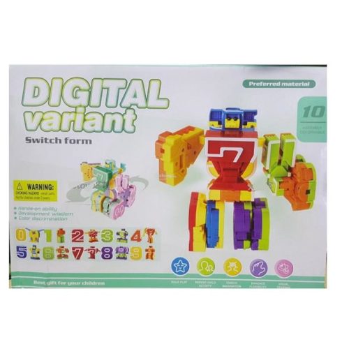 Gyermek Szám Transzformersz átalakuló építő játék 1től 9 ig