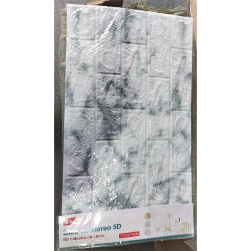 5 Darab Öntapadós 3d Faldekor Falmatrica Tapéta Szürkemárvány Kő Hatású Méretek 77 X 70 X 0,6 Cm Fal Matrica Dekor Lakásdekor Cikk