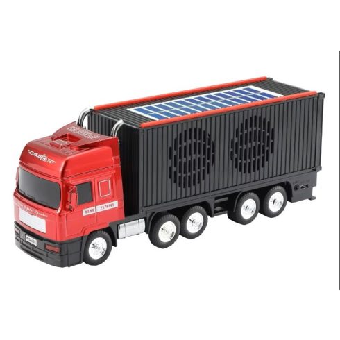 10 W-os Napelemes Autós Multifunkciós Hangszóró, WS-691, konténerszállító teherautó BT hangszórók Solar töltéssel, 1500 mAh TF TWS