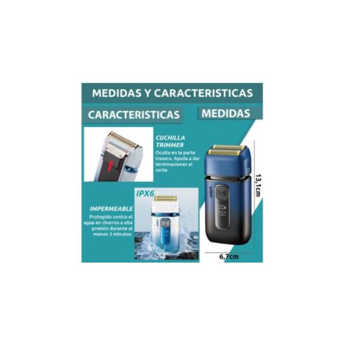 VGR V-362 Minőségi Klasszikus Technikájú Digitális Elektromos Akkus Borotva 