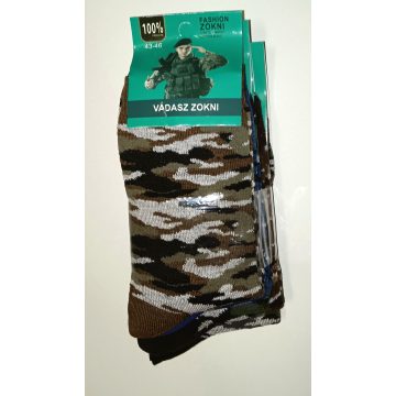    5 Db. Férfi Vadász Zokni Nyári 39-42 vagy 43-46 Military mintás