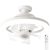E27 mennyezeti ventilátor LED lámpával, WALALLA, dugaszolható ventilátor, távirányítóval, 360°-ban forgatható LED, 3 színhőmérséklet, 85-265V, 48W, Fehér