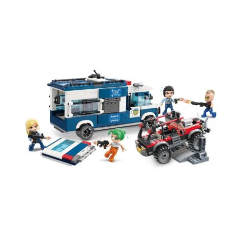 QMAN® W1935 | lego-kompatibilis építőjáték | 608 db építőkocka | Rablóbanda elkapása