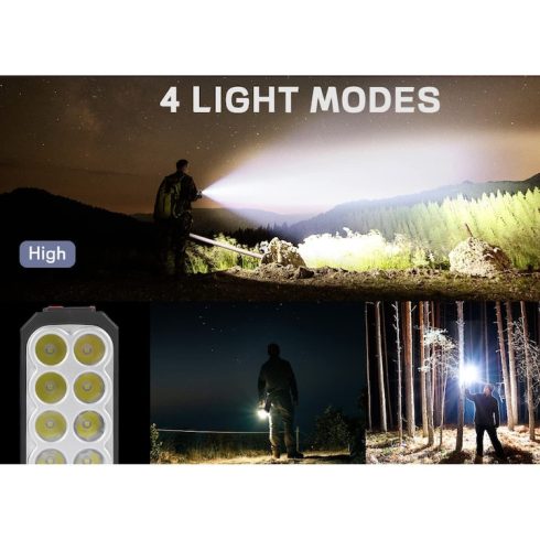 A LED-es Zseblámpa 8 LED 1600 lumen