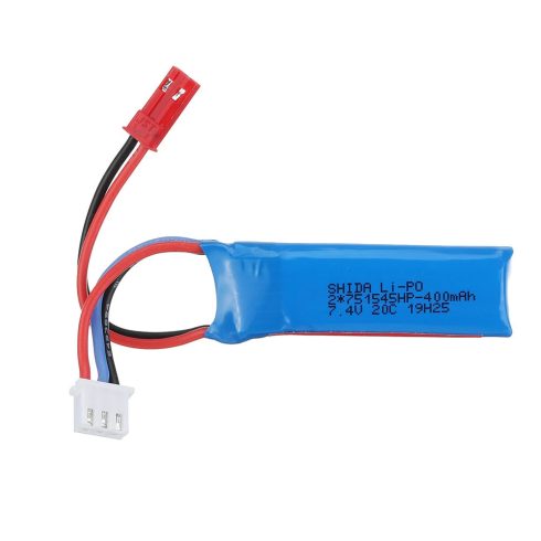 Wltoys 284161 284010 284131 K989-60 Eredeti 7.4v 400mAh 20C 2S JST dugós Li-ion akkumulátor a K969 K989 1/28 RC autóhoz