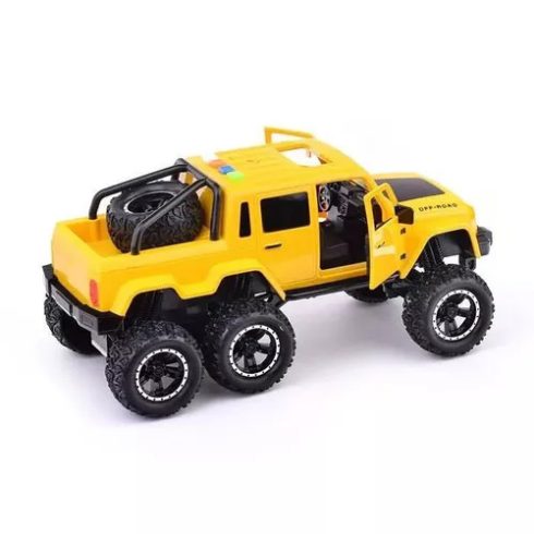 Wenyi 28Cm Nagy 1:16 Jeep 6 kerekű Lendkerekes Elemes Autó (fény/hang) Tologatós Játék