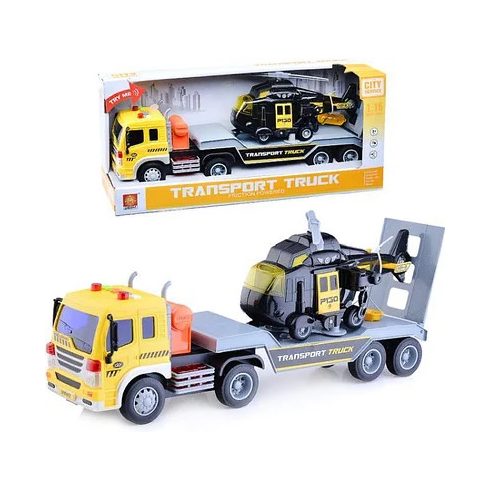 Újdonság WENYI Nagy Helikopter Szállító Kamion Lendkerekes meghajtás Hang és Fény Effektek Extrák Tologatós Játék Szett