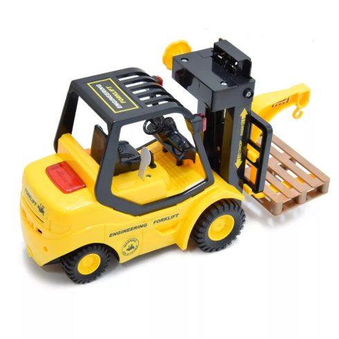 LendkerekesTargonca Hanggal és Fénnyel Tekerős Emelő Mechanizmussal 24cm-es