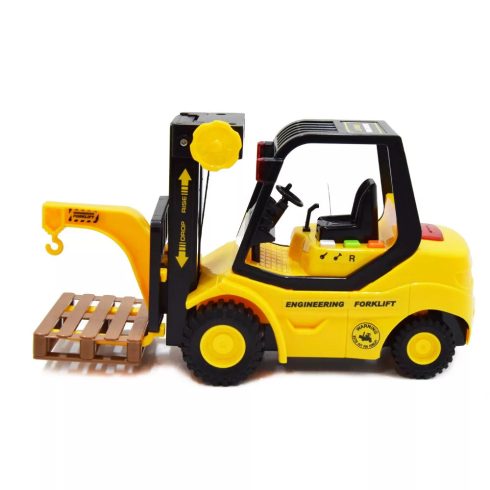 LendkerekesTargonca Hanggal és Fénnyel Tekerős Emelő Mechanizmussal 24cm-es