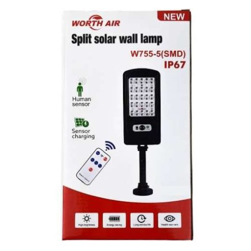 Worth Air 200W solar led Lámpa Mozgás És Fény Érzékelővel
