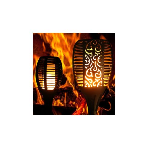 Led Dekoráció  Földbe Szúrható Napelemes  51 cm  fáklya  kültéri Lámpa IP44