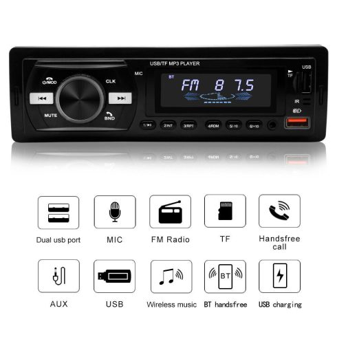 XY009 Minőségi Autórádió Fejegység MP3 USB Bluetooth funkcióval Távirányítóval