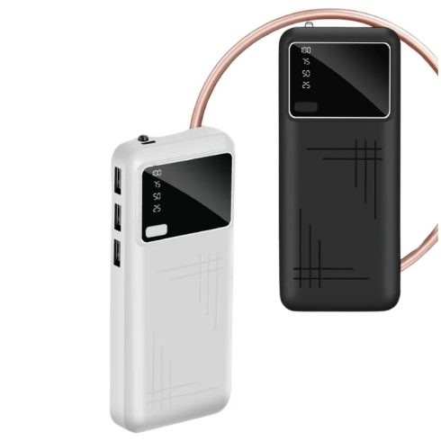 20000mAh-s külső akkumulátor digitális kijelzővel és beépített világítással (Y04)