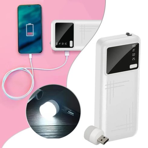 20000mAh-s külső akkumulátor digitális kijelzővel és beépített világítással (Y04)