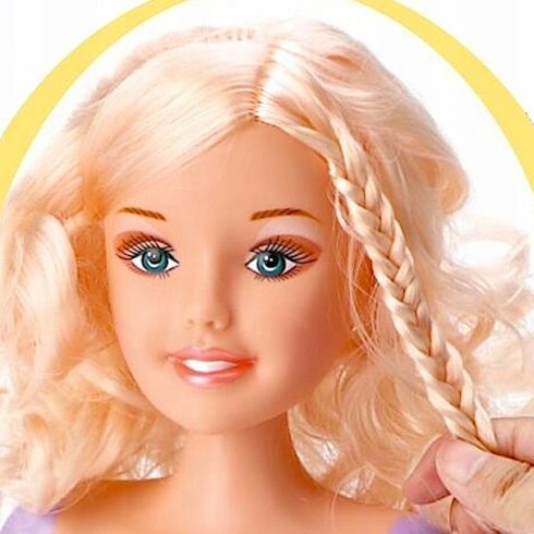 Nagy Gyönyörű Fésülős Barbi Babafej Sok Kiegészítővel Fésülhető és Sminkelhető Baba Fej