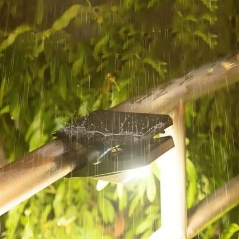 Solar LED Mozgásérzékelős Csipesz Napelem Lámpa – YX-667C, Napelemes és USB Type-C töltéssel, IP65